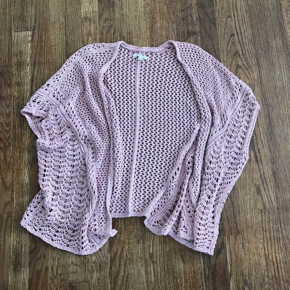 American Eagle Blush Open Cardigan